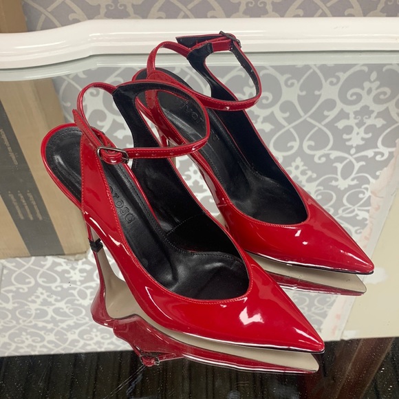 vivorosa Shoes - Pointed Toe Sexy High Heel Stiletto Pumps in Bright Red Patent - US 6 EU 37
